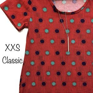 XXS Lularoe Classic T tshirt shirt top polka dot
